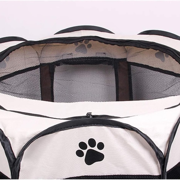 BODISEINT Portable Pet Playpen, Dog Cat Playpen Foldable Pet Exercise Pen Tents - Picture 3 of 4